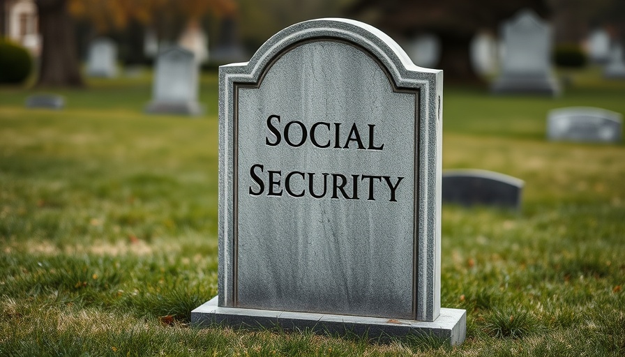 Social Security tombstone symbolizing policy end in graveyard.