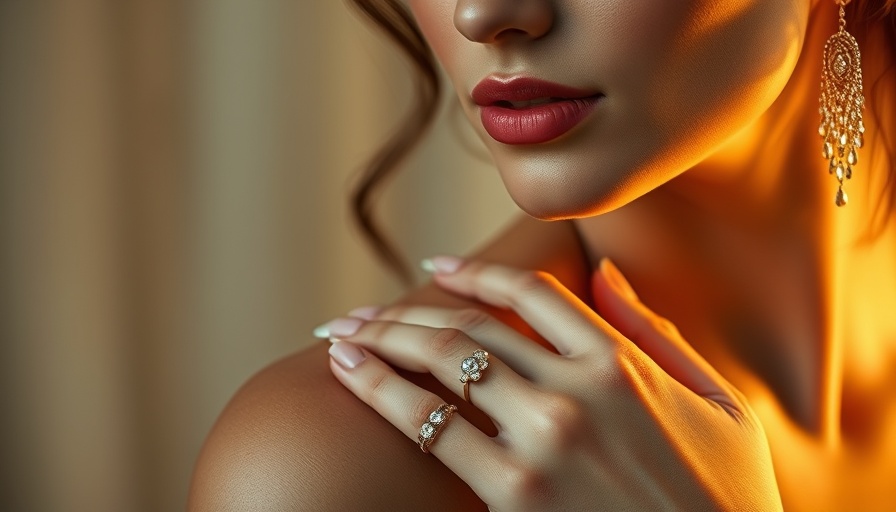 Woman soothing shoulder pain, showcasing jewelry, back pain in your 30s theme.