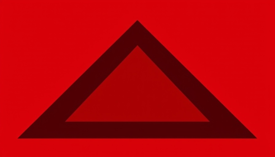 Abstract red triangle design on a crimson background.