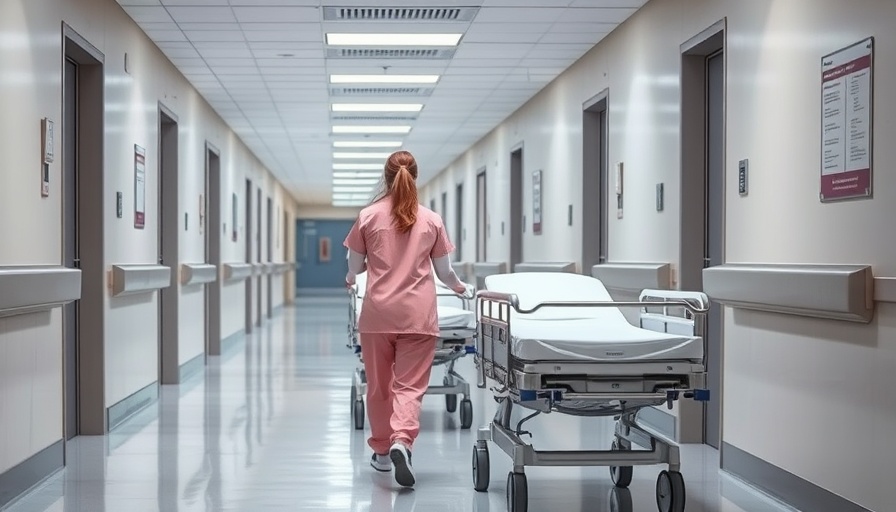 Nurses in hospital corridor pushing gurneys, GOP Medicaid cuts impact.
