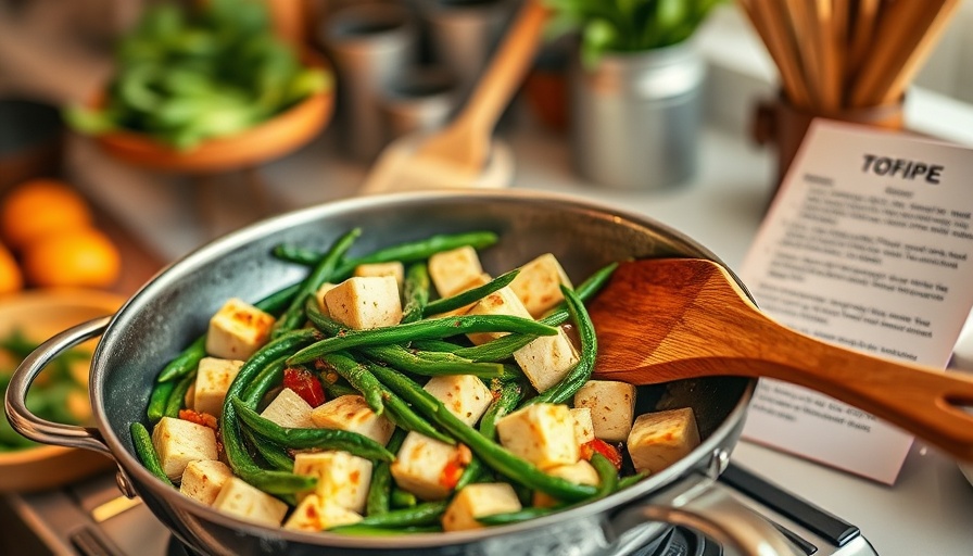 Meal delivery services for seniors featuring a colorful tofu dish and recipe.