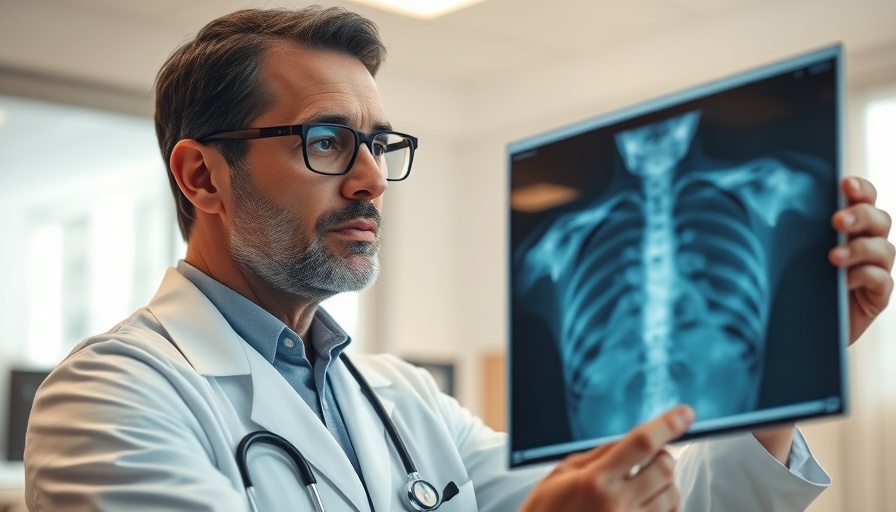 Doctor reviewing X-ray film for undiagnosed autism awareness.