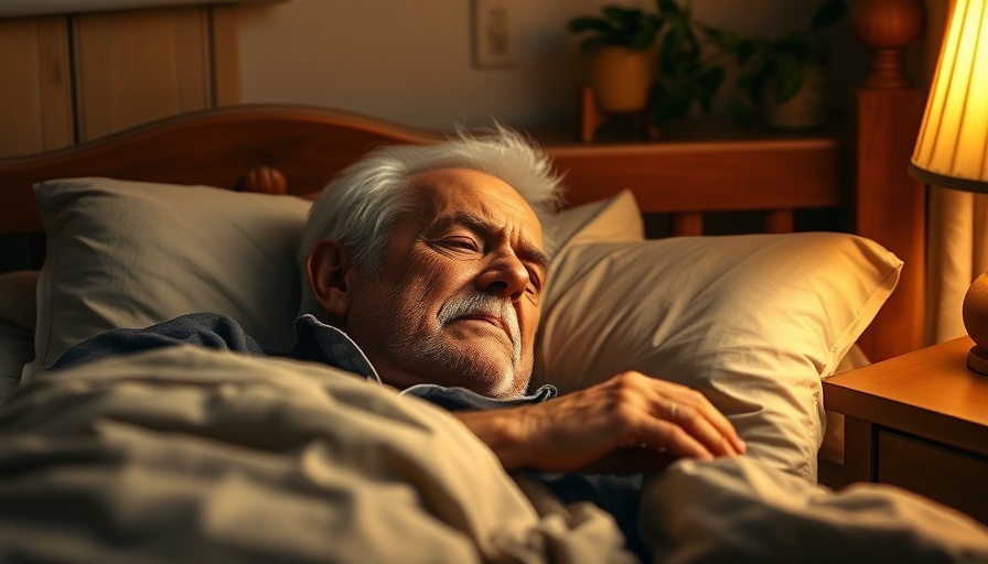 Elderly man reflecting in bed, illustrating lithium deficiency Alzheimer's.