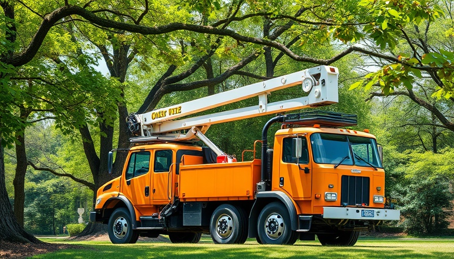 Tree-trimming truck in green park, Indiana question context.