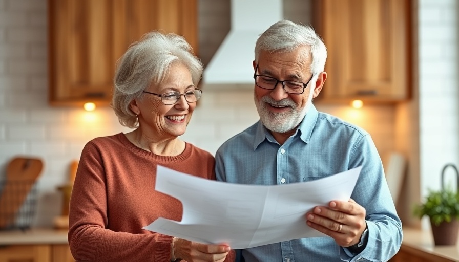 Older couple reviewing financial documents, representing companies offering retirement plans.