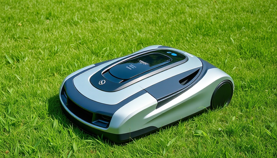 Husqvarna IQ Series Mowers operating on a green lawn.