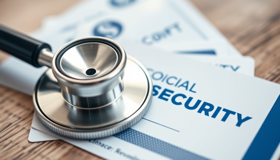 Stethoscope on social security cards, Apply for Social Security in Muskegon.