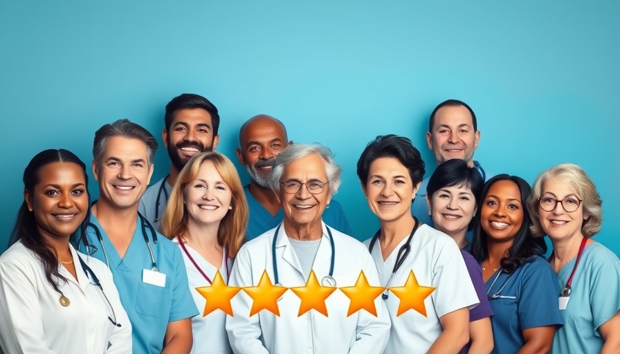 5-star hospice ratings Medicare team smiling proudly.