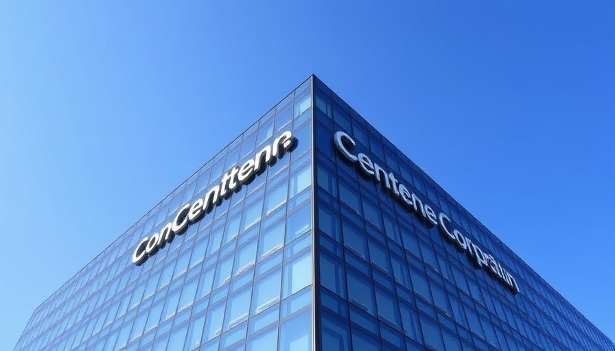 Centene Corporation building with logo under a clear blue sky