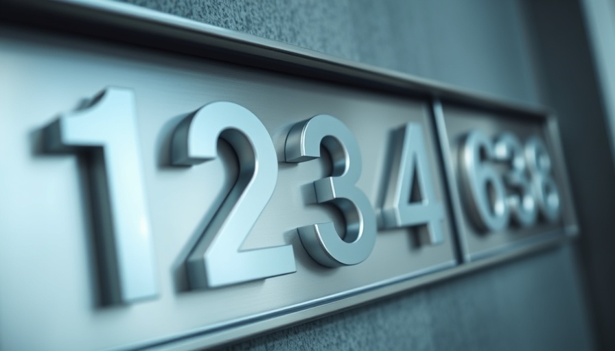 Apartment unit numbers in metallic frames highlighting retirement apartment prices increase.