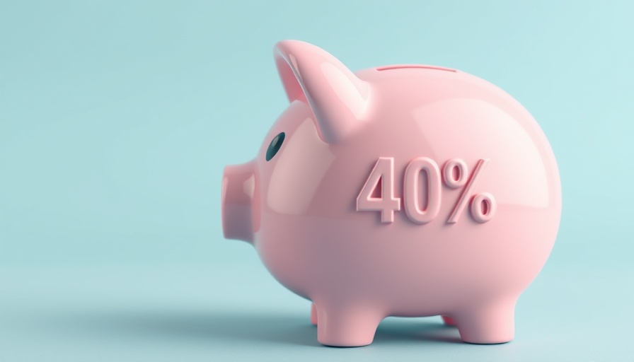 Piggy bank with 4% symbol against blue background, illustrating 4% rule retirement advice.