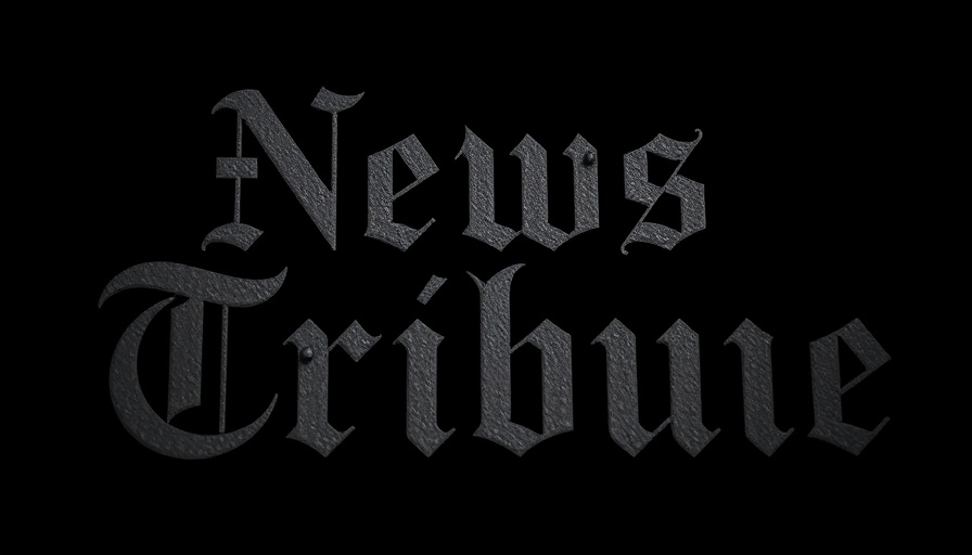 News Tribune logo in gothic font with gradient background.