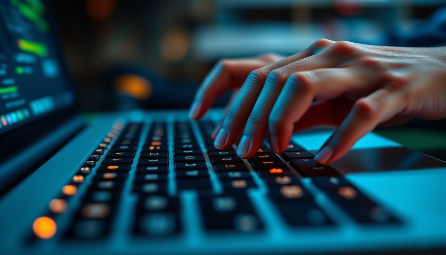 Hands typing rapidly on a keyboard illustrating technology benefits for seniors.