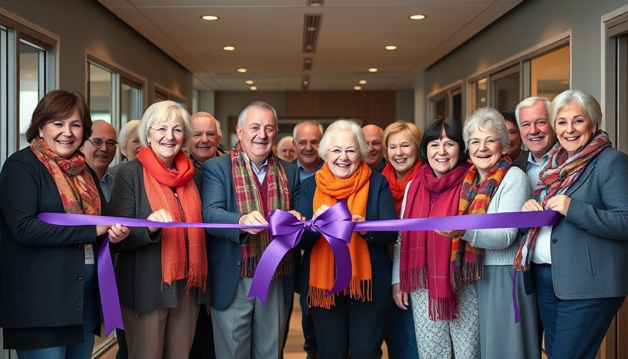 Celebratory ribbon-cutting event for independent living facility in Muskegon.