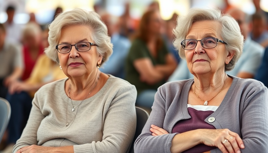 Elderly women discussing increasing need for senior care.