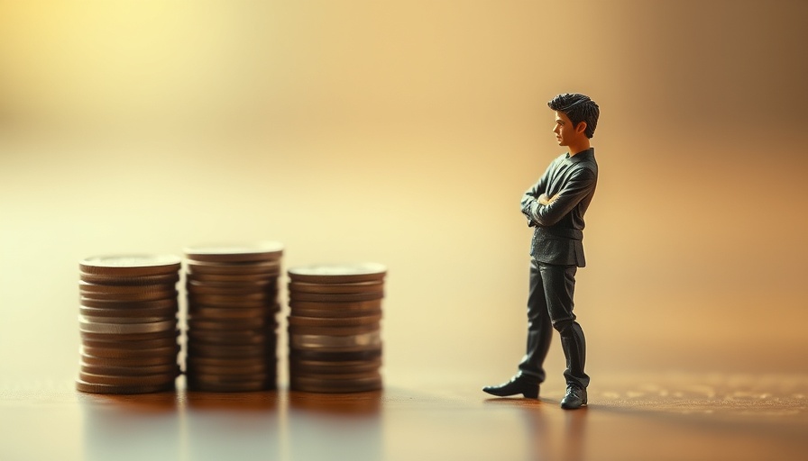 Miniature figure with coin stacks, reflecting indexed universal life insurance for seniors.