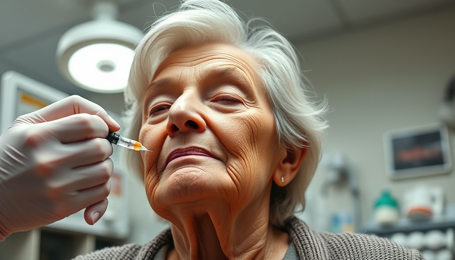 Elderly woman getting a vaccine, planning for retirement medical costs.