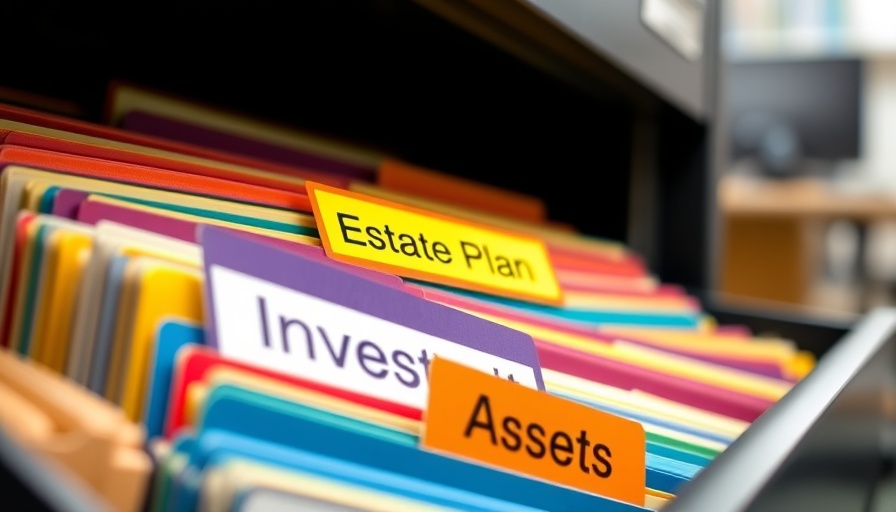 Organized files with estate plan tab, trusts and estate tax in 2025 focus.
