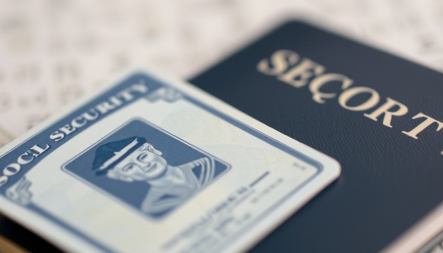 Close-up of Social Security card and passport for online application in Muskegon.