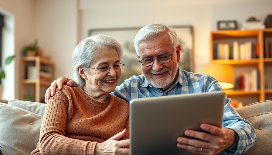 Elderly couple relaxing while planning retirement.