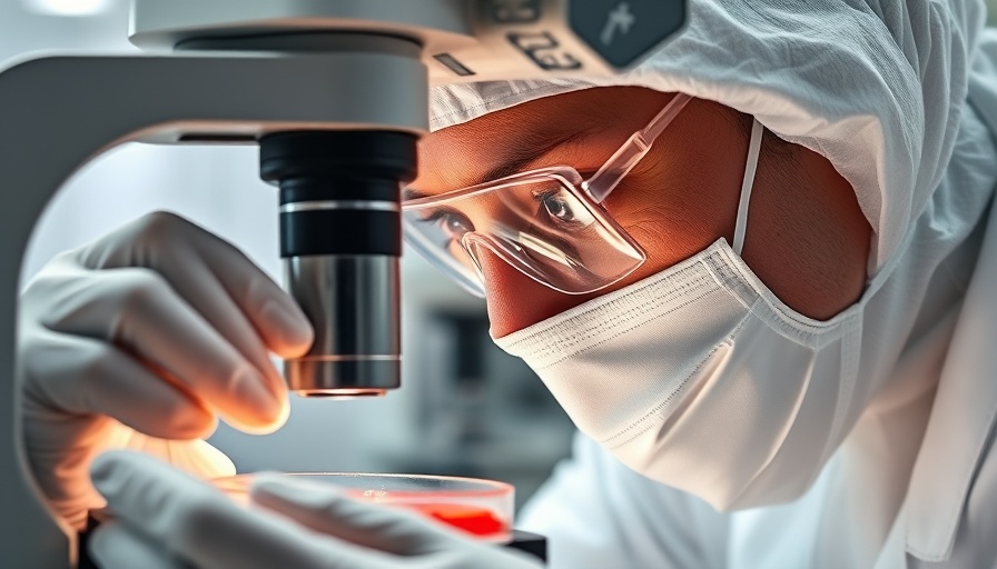 Scientist analyzing samples linked to cold sore virus and Alzheimer's research.