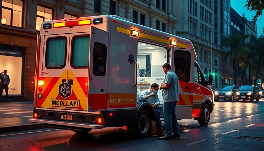 Modern mobile medical unit providing healthcare access in urban area