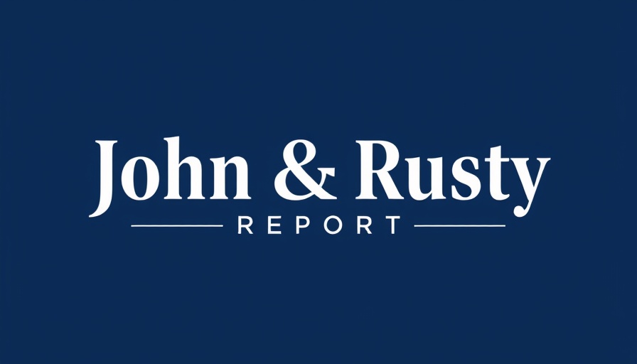 John & Rusty Report logo on blue background