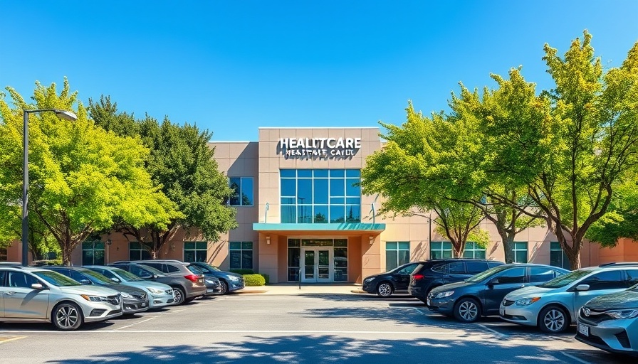 Healthcare building and parking in Muskegon for Medicare comparisons.