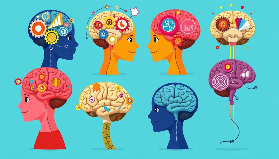 Colorful illustration of diverse cognitive processes for autism prevention strategies