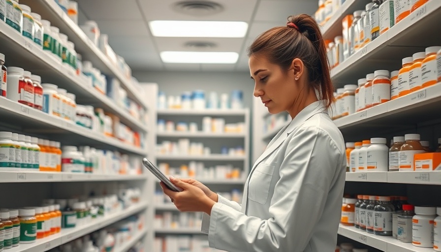 Pharmacy interior showcasing medicine organization and drug middlemen.