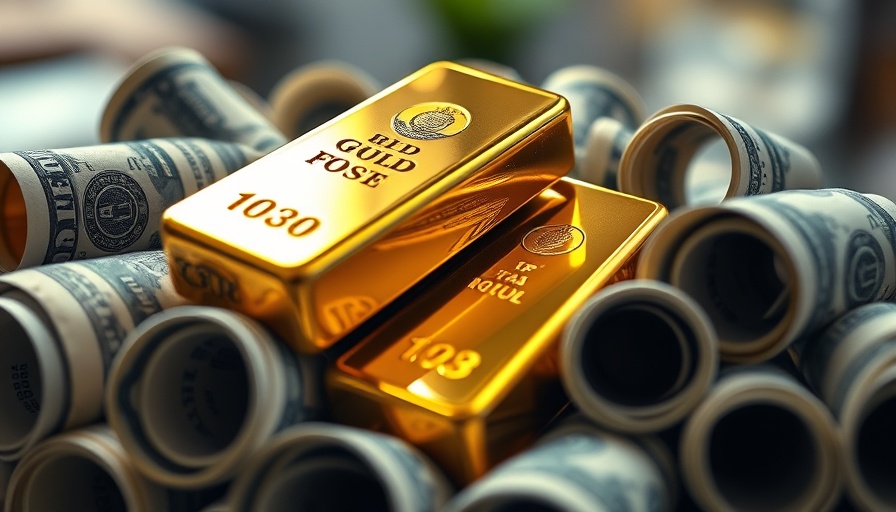 Gold bars and dollar bills representing 2025 retirement magic number wealth.