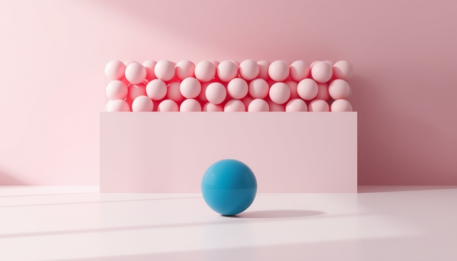 Conceptual art depicting avoidant attachment style with spheres.
