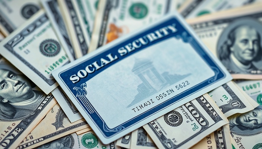 Social security card on US currency symbolizing maximum Social Security payment for seniors 2025.