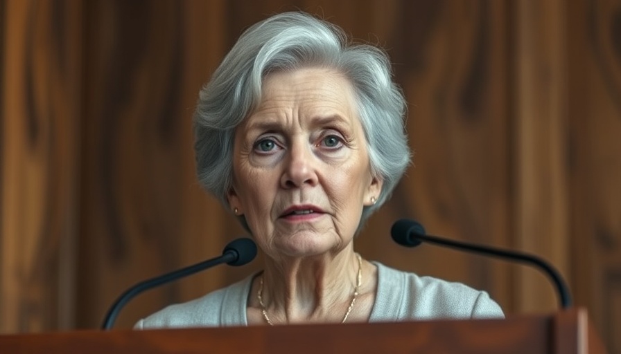 Elderly woman speaking at podium, focus on CDC vaccine policies.