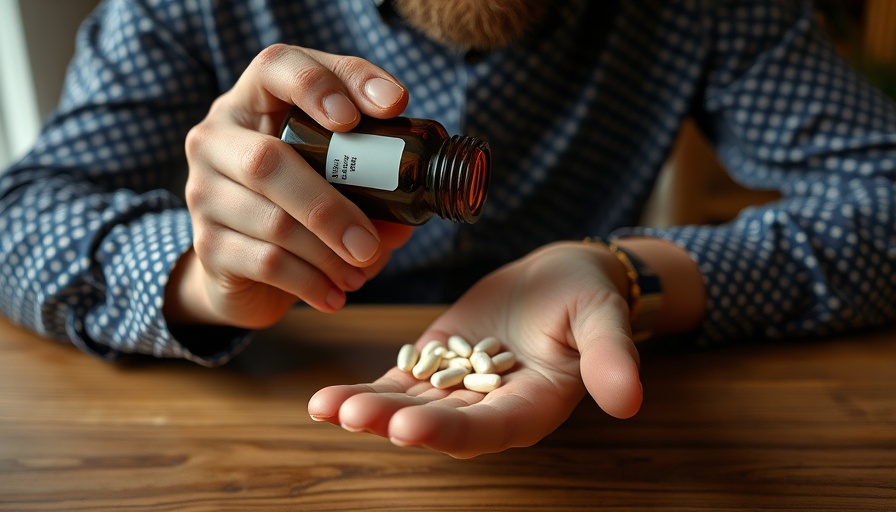 OTC remedies for depression pills being poured into hand.