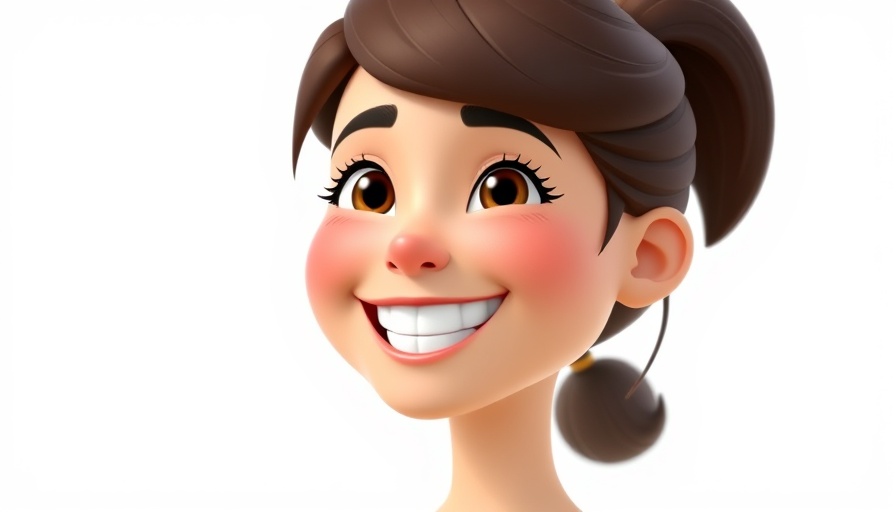 Stylized portrait of a smiling woman; impactful healthcare imagery.