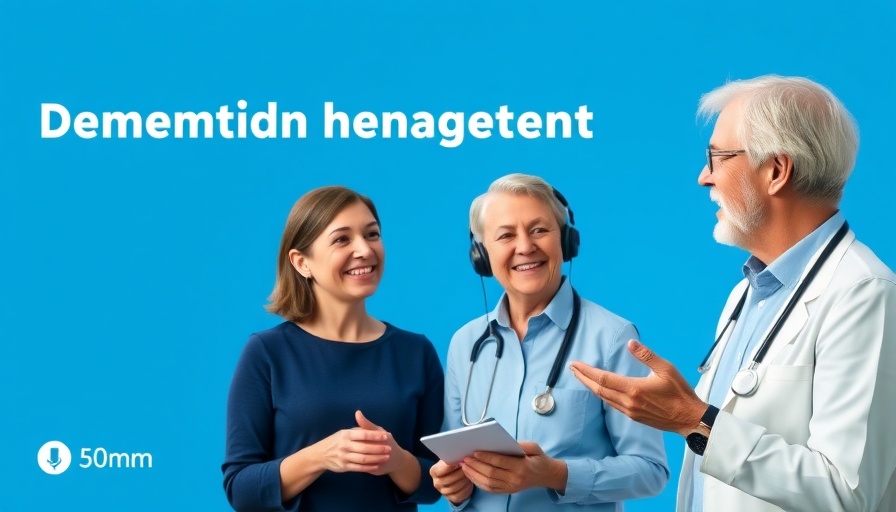 Professionals discussing dementia care management programs on a podcast.