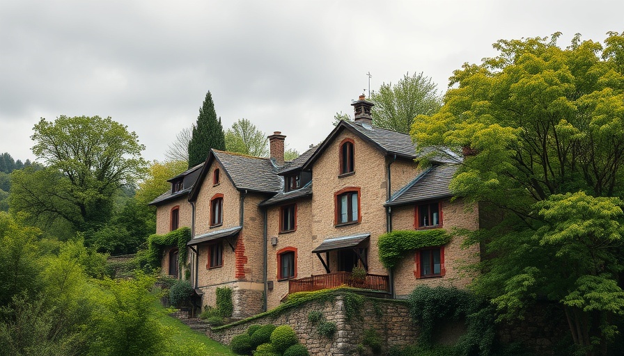 Children's home Cornwall surrounded by lush greenery.
