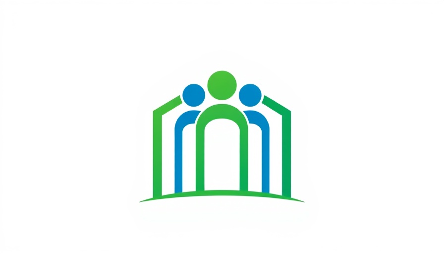 Stylized logo with figures and roof, related to insurance options senior care Muskegon.