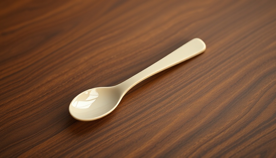 Plastic spoon on wooden surface related to nanoplastics and brain health.