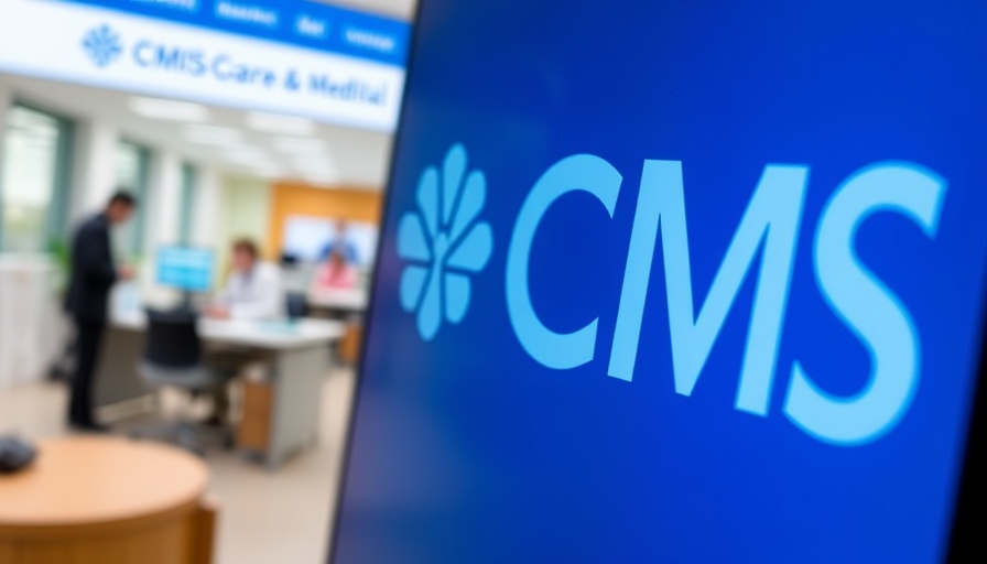 Close-up of CMS logo on screen, Preparing for the Medicare Transaction Facilitator.