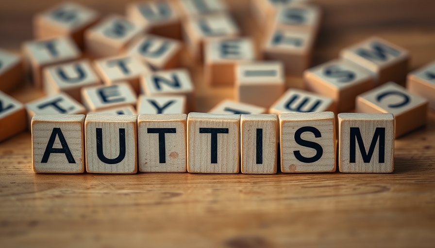 Wooden blocks spelling 'AUTISM', related to autism diagnosis in adults over 40.