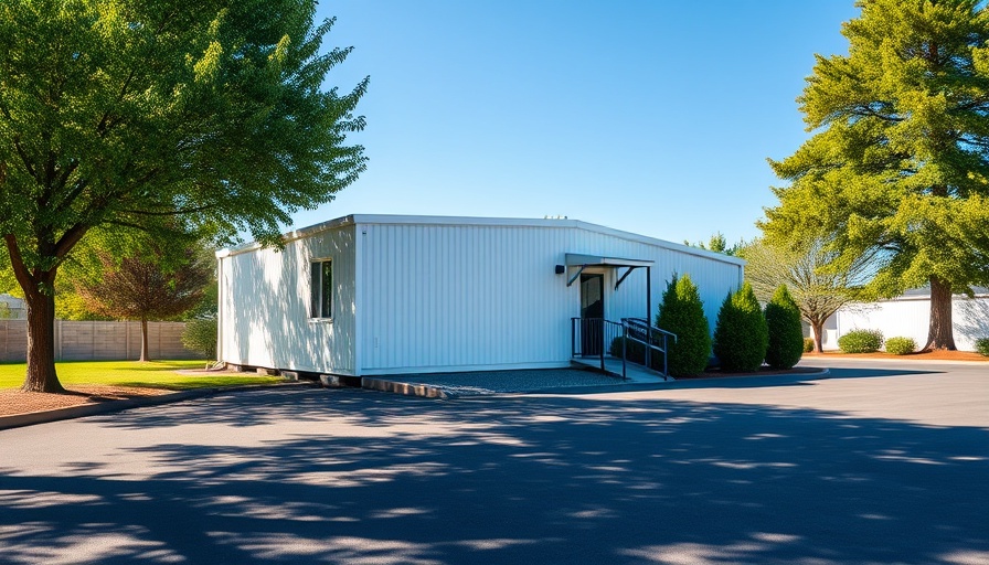 Modular building with ramp at Benchmark at Rye Assisted Living.