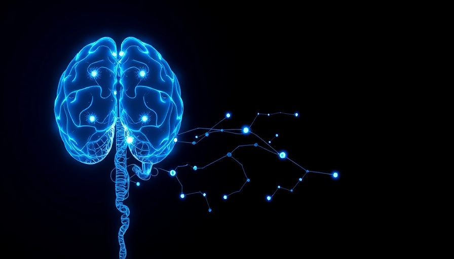 Digital illustration of brain-gut connection.