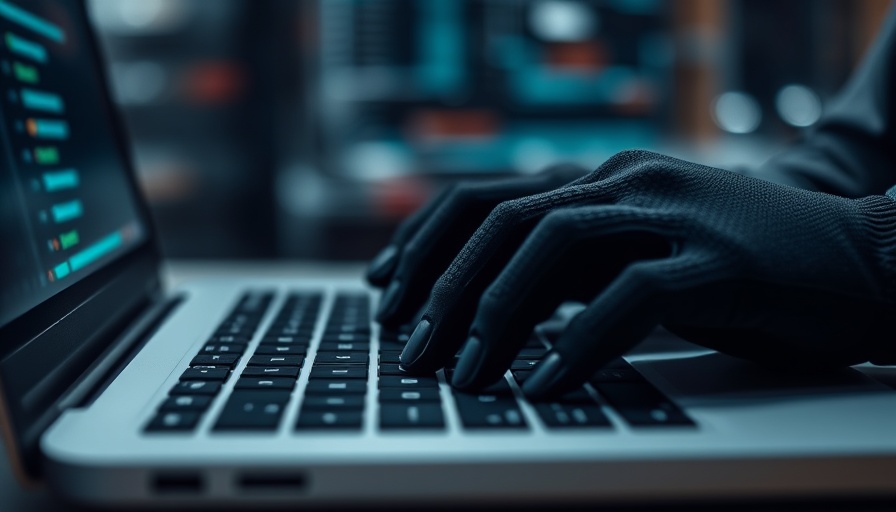 Close-up of hands in gloves typing, implying Farmers Insurance data breach.