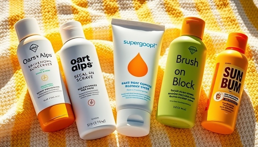 Best scalp sunscreens 2025 against a bright yellow towel background.