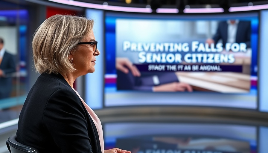 TV interview discussing strategies for preventing falls for senior citizens.