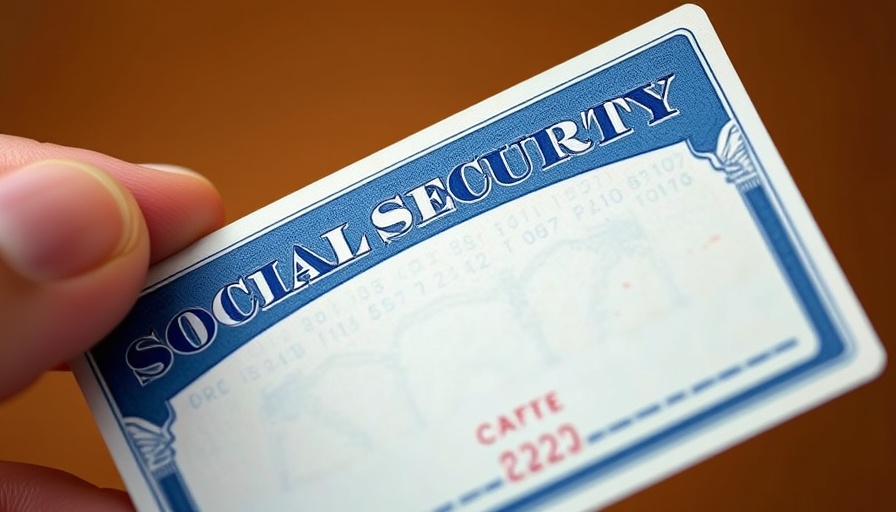 Close-up of Social Security card related to August SSI payments.