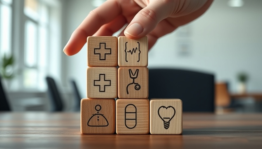 Stacking blocks with health symbols for health insurance India.