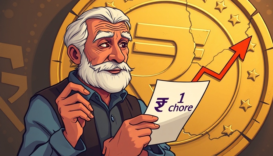 Cartoon illustrating retirement planning in India with ₹1 crore target